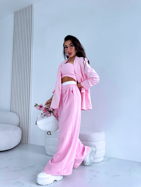 "WHITE LINE" Classic Trousers - SOFT PINK